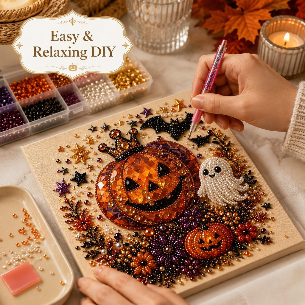 🔥LAST DAY 50% OFF - 🎃Halloween Pearl Diamond Art DIY Kit👻 (No Mess, Beginner)