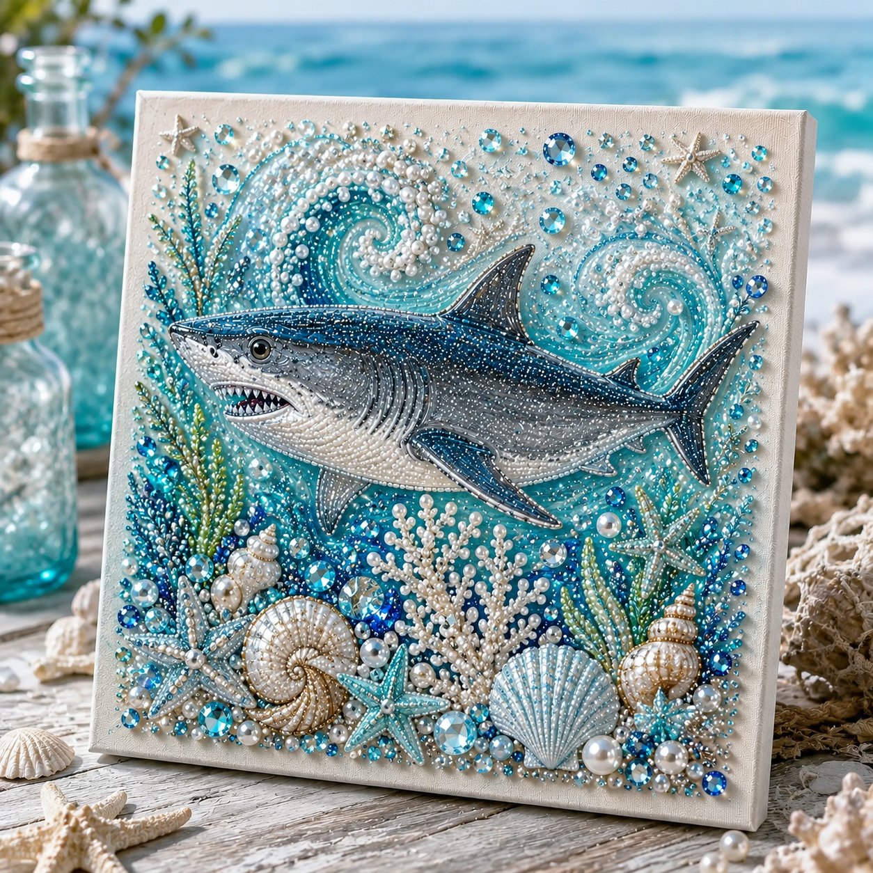 🔥 Last Day 49% OFF - 🌊✨ Ocean Theme Pearl Art DIY Kit – Relaxing DIY Craft to Create Stunning Coastal Artwork (📦Buy 2 Free Shipping)