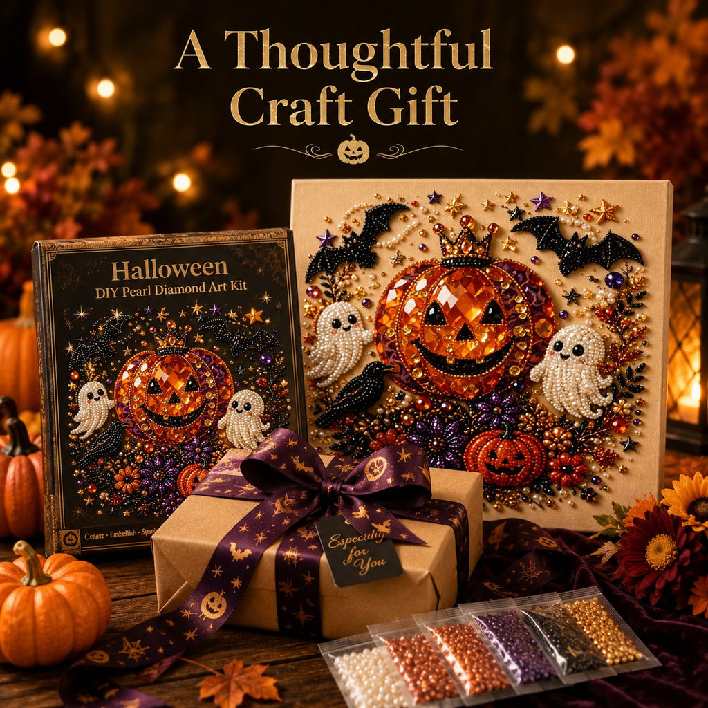 🔥LAST DAY 50% OFF - 🎃Halloween Pearl Diamond Art DIY Kit👻 (No Mess, Beginner)