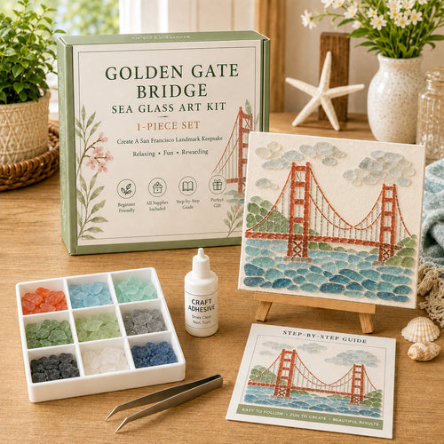 🌊 American Landmarks Sea Glass Art Kit
