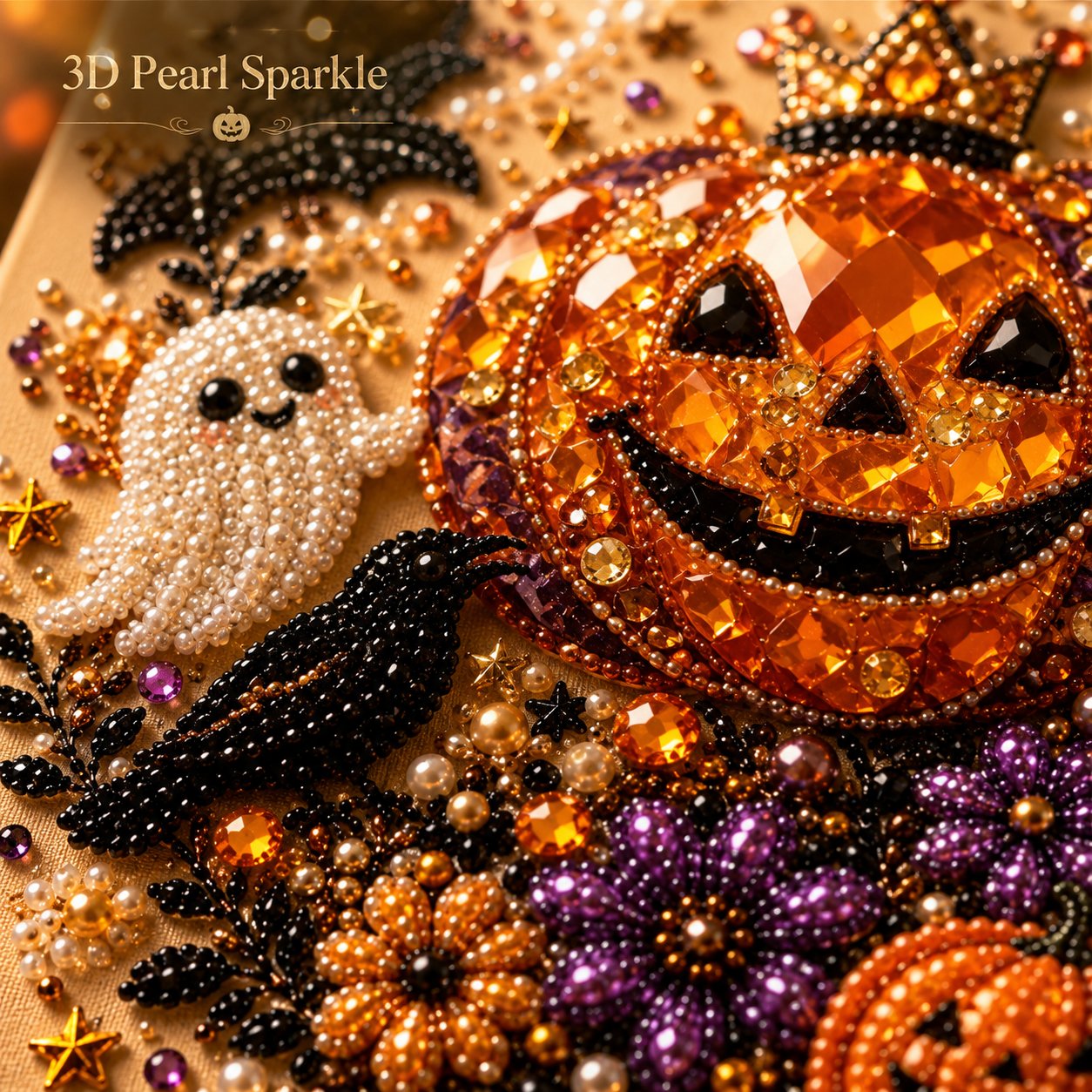 🔥LAST DAY 50% OFF - 🎃Halloween Pearl Diamond Art DIY Kit👻 (No Mess, Beginner)