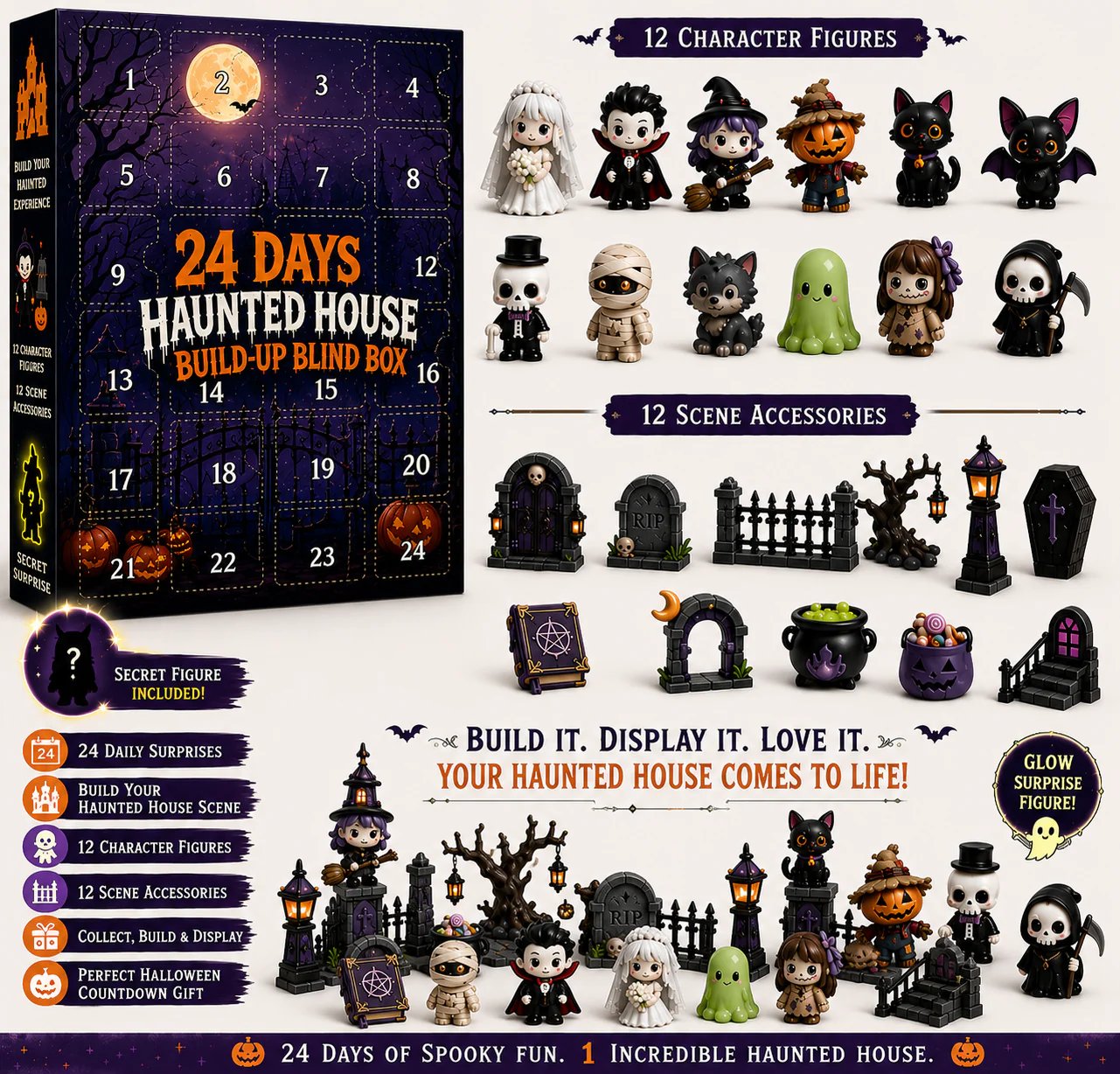 🔥Build Your Own Spooky Haunted House 👻 DIY Halloween Decor Kit for Endless Halloween Fun