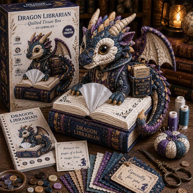 🔥Last Day 60% OFF🐉✨ Dragon Keepers Collection – Quilted DIY Tissue Box Sewing Kit