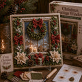 🔥🎁 3D Christmas Fabric Poke Art Kit 🔥50% Off Last Day🔥3D Christmas Fabric Poke Art Kit , No-Sew Holiday Craft Kit with Pre-Cut Fabric Squares, Poking Tool and Display Stand, Cardinal Tree Deer Dove Snowman Winter Décor Gift for Women