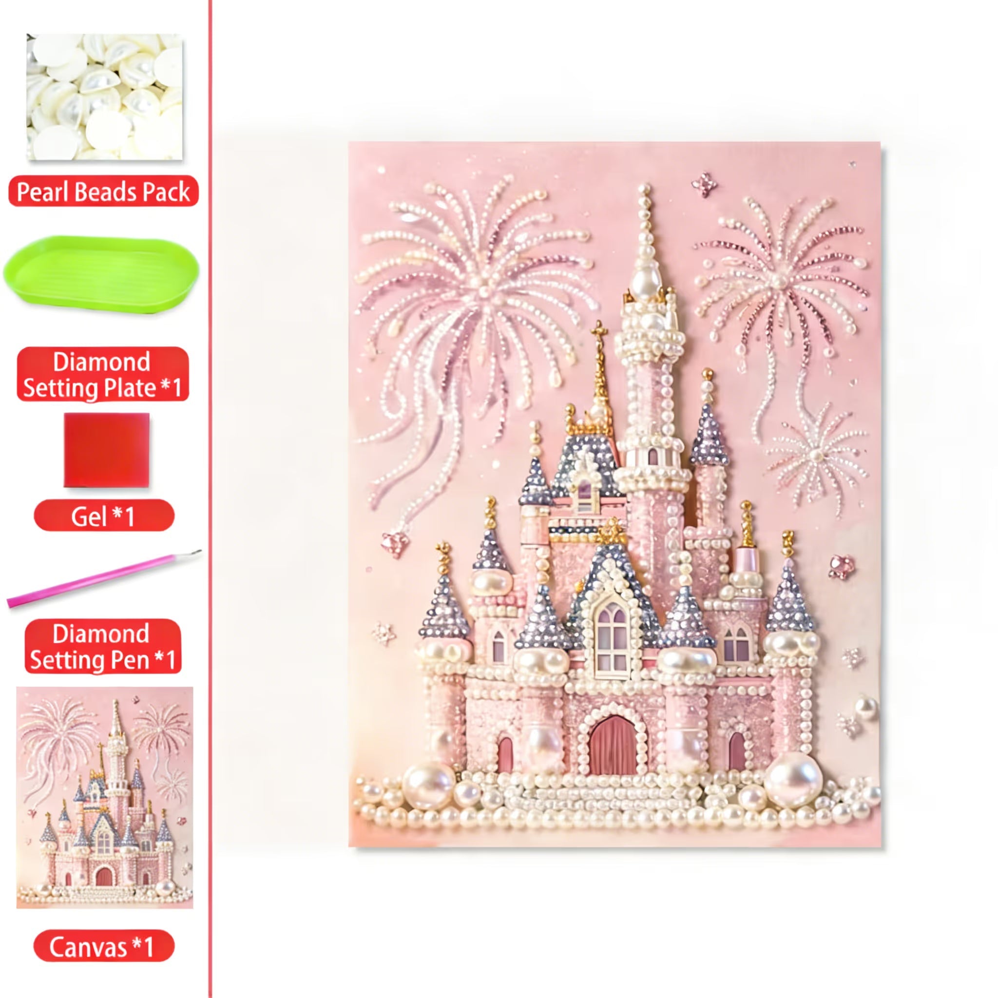 🏰✨DIY Beaded Art Kit - Castle Pearl Painting🎇