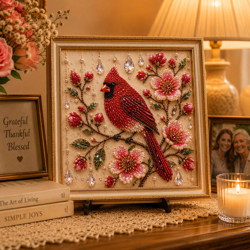Luxury Bird Pearl Art DIY Kit for Elegant Home Decor, Relaxing Handcraft Projects and Gift‐Ready Wall Art